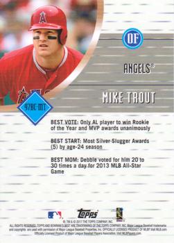 2017 Bowman's Best - 1997 Best Cuts #97BC-MT Mike Trout Back