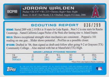 2009 Bowman - Chrome Prospects X-Fractors #BCP18 Jordan Walden Back