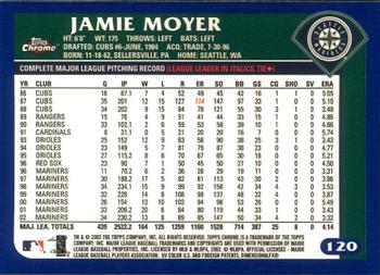 2003 Topps Chrome #120 Jamie Moyer Back