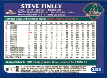 2003 Topps Chrome #253 Steve Finley Back