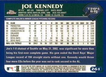 2003 Topps Chrome #261 Joe Kennedy Back