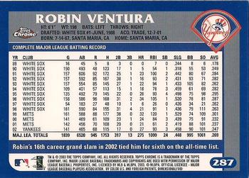 2003 Topps Chrome #287 Robin Ventura Back