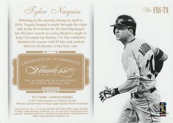 2017 Panini Flawless - Flawless Debut Signatures Black #FDS-TN Tyler Naquin Back