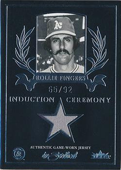 2004 Fleer InScribed - Induction Ceremony Material Silver #ICJ-RF Rollie Fingers Front