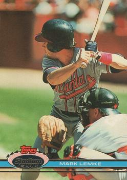 1991 Stadium Club #203 Mark Lemke Front