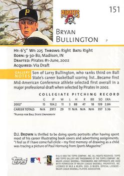 2003 Topps Gallery #151 Bryan Bullington Back