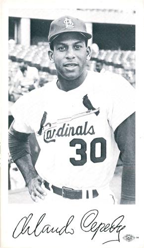 1968 St. Louis Cardinals Photocards #NNO Orlando Cepeda Front