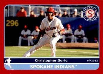 2012 Grandstand Spokane Indians #NNO Christopher Garia Front