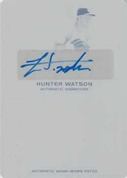 2017 Leaf Perfect Game National Showcase - Patch Autographs Printing Plates Black #PA-HW1 Hunter Watson Front
