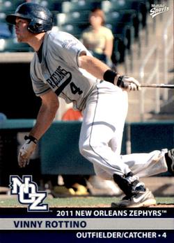 2011 MultiAd New Orleans Zephyrs #24 Vinny Rottino Front