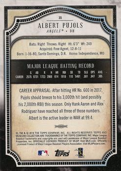 2018 Topps Museum Collection #35 Albert Pujols Back