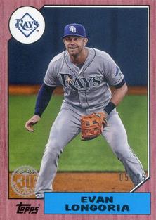 2017 Topps On-Demand Mini - 1987 Topps Baseball & Rookie and Trades Red #87-31 Evan Longoria Front