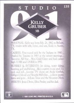 1991 Studio #135 Kelly Gruber Back