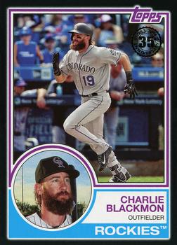 2018 Topps - 1983 Topps Baseball 35th Anniversary Black #83-27 Charlie Blackmon Front