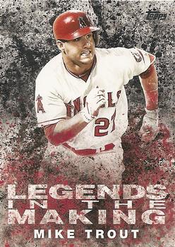 2018 Topps - Legends in the Making Black (Series 1) #LTM-MT Mike Trout Front
