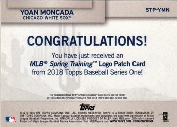 2018 Topps - MLB Spring Training Logo Manufactured Patch Relics #STP-YMN Yoan Moncada Back