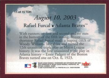 2004 Fleer Tradition - This Day in History #11TDH Rafael Furcal Back