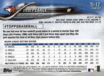 2018 Topps Toronto Blue Jays #TJ-12 Steve Pearce Back