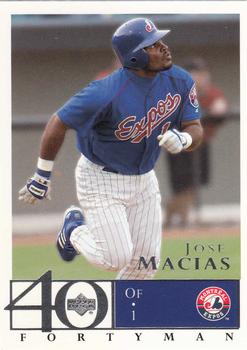 2003 Upper Deck 40-Man #543 Jose Macias Front