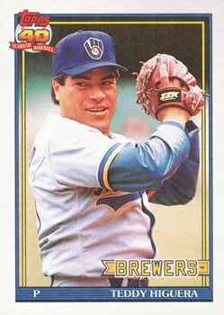 1991 Topps #475 Teddy Higuera Front