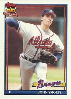 1991 Topps #157 John Smoltz Front