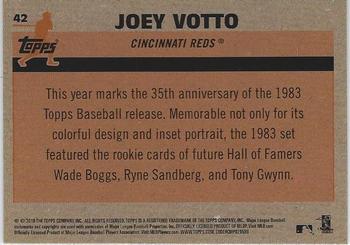 2018 Topps - 1983 Topps Baseball 35th Anniversary Chrome Silver Pack #42 Joey Votto Back