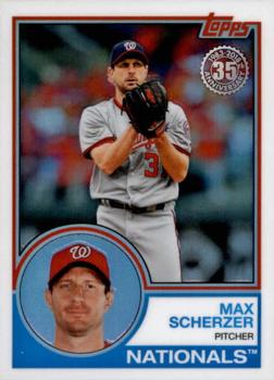 2018 Topps - 1983 Topps Baseball 35th Anniversary Chrome Silver Pack #95 Max Scherzer Front