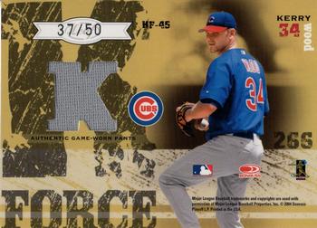 2004 Leaf Certified Cuts - K-Force Material #KF-45 Mark Prior / Kerry Wood Back