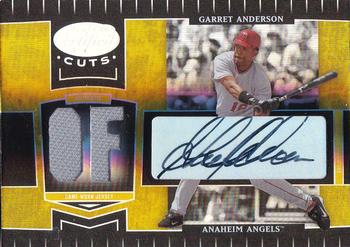 2004 Leaf Certified Cuts - Marble Signature Material Gold Position #2 Garret Anderson Front