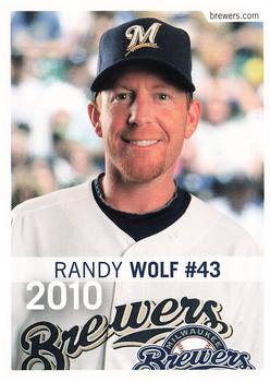 2010 Milwaukee Brewers Police #NNO Randy Wolf Front