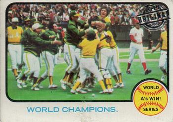 2015 Topps - Topps Originals Buybacks 1973 #210 World Champions (Oakland Athletics) Front