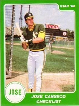 1986 Star Jose Canseco - Stickers #NNO Jose Canseco Front