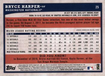 2018 Topps Big League #25 Bryce Harper Back