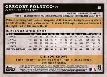 2018 Topps Big League #35 Gregory Polanco Back