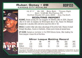 2004 Bowman Draft Picks & Prospects #BDP133 Ruben Gotay Back