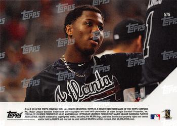 2018 Topps Now #575 Ronald Acuna Jr. Back