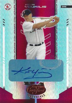 2004 Leaf Certified Materials - Mirror Autograph Red #119 Kevin Youkilis Front