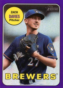 2018 Topps Heritage - Chrome Purple Refractor #THC-17 Zach Davies Front