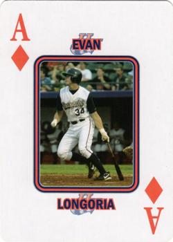 2008 NY State Lottery Hudson Valley Renegades Playing Cards #A♦ Evan Longoria Front