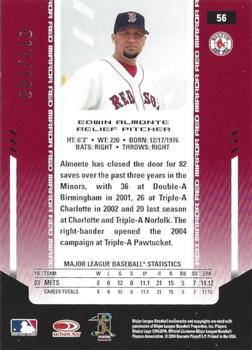 2004 Leaf Certified Materials - Mirror Red #56 Edwin Almonte Back