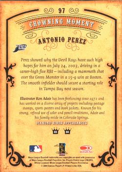 2004 Donruss Diamond Kings #97 Antonio Perez Back
