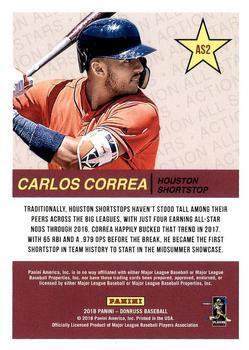 2018 Donruss - All-Stars Silver #AS2 Carlos Correa Back