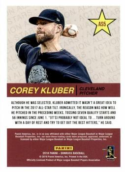 2018 Donruss - All-Stars Silver #AS5 Corey Kluber Back