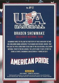 2018 Donruss - American Pride Gold #AP12 Braden Shewmake Back