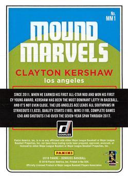 2018 Donruss - Mound Marvels Silver #MM1 Clayton Kershaw Back