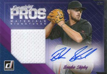 2018 Donruss - Promising Pros Materials Signatures #PPMS-BS Braden Shipley Front