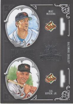 2004 Donruss Diamond Kings - Team Timeline #TT-10 Mike Mussina / Cal Ripken Jr. Front