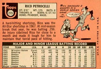 2018 Topps Heritage - 50th Anniversary Buybacks #215 Rico Petrocelli Back