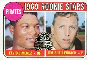 2018 Topps Heritage - 50th Anniversary Buybacks #567 Pirates 1969 Rookie Stars Elvio Jimenez / Jim Shellenback Front