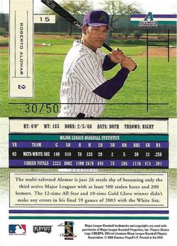 2004 Playoff Absolute Memorabilia - Spectrum Gold #15 Roberto Alomar Back